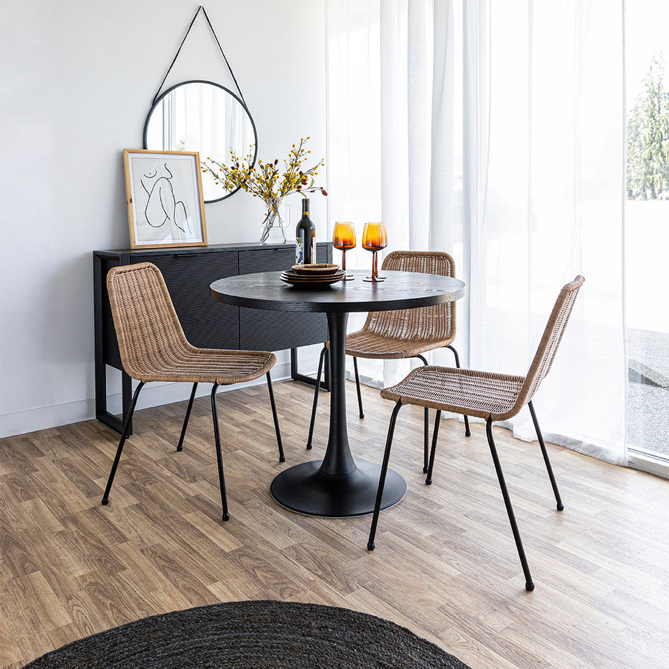 Surface Pedestal Dining Table - Black