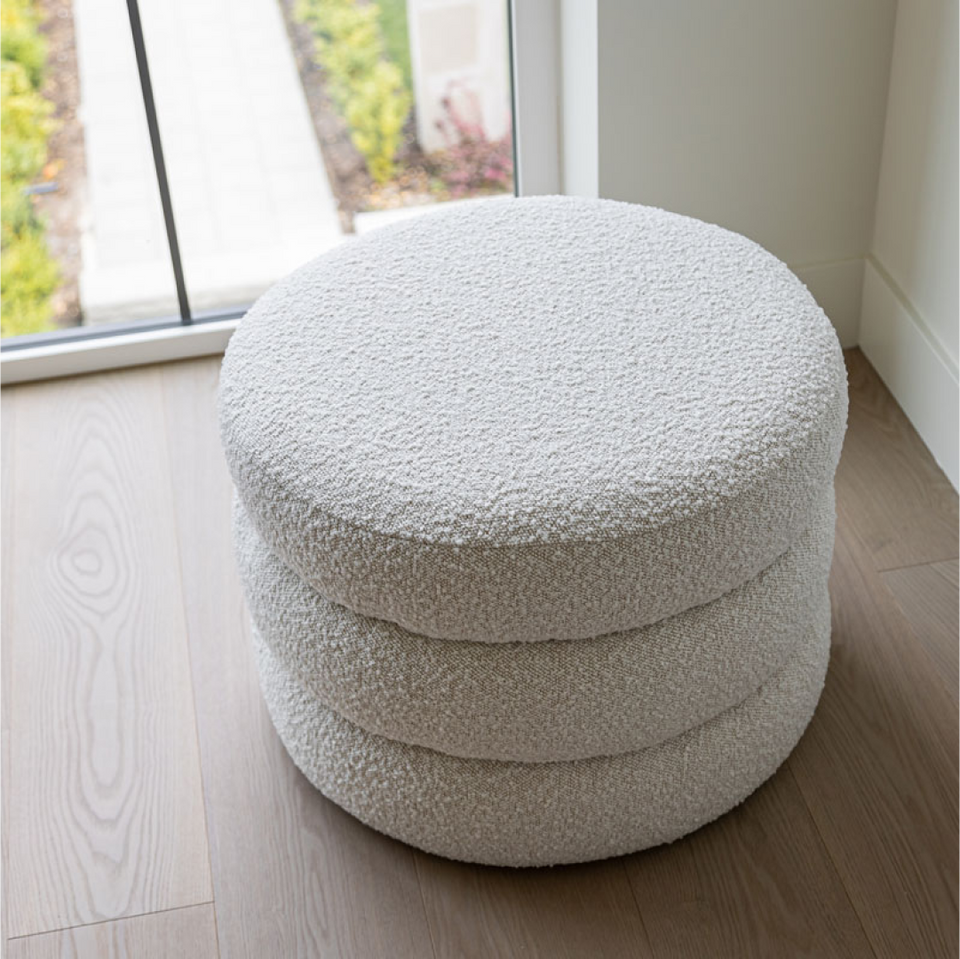 Fiel Ottoman - Off White Boucle - S