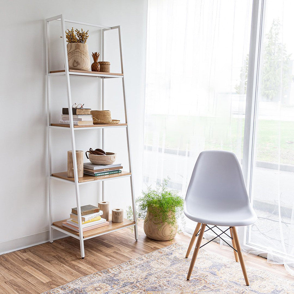 Cairo Chair - White Seat Wood Base
