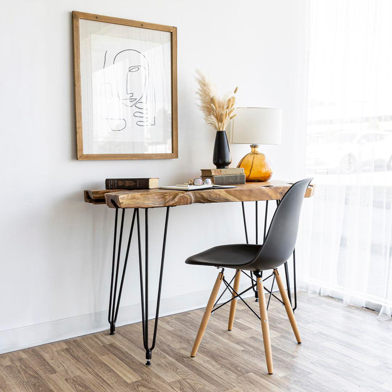 Cairo Chair - Black Seat Wood Base