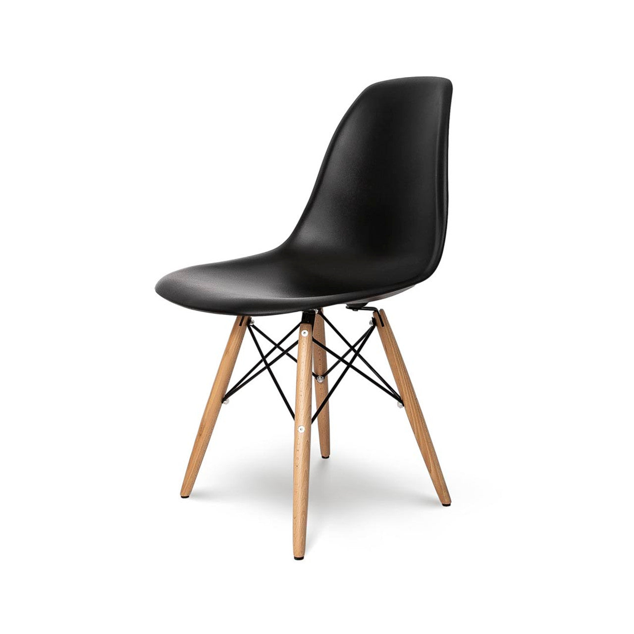 Cairo Chair - Black Seat Wood Base
