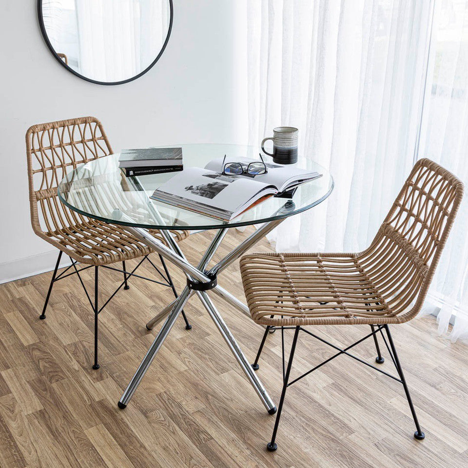 Edie Dining Table - Chrome