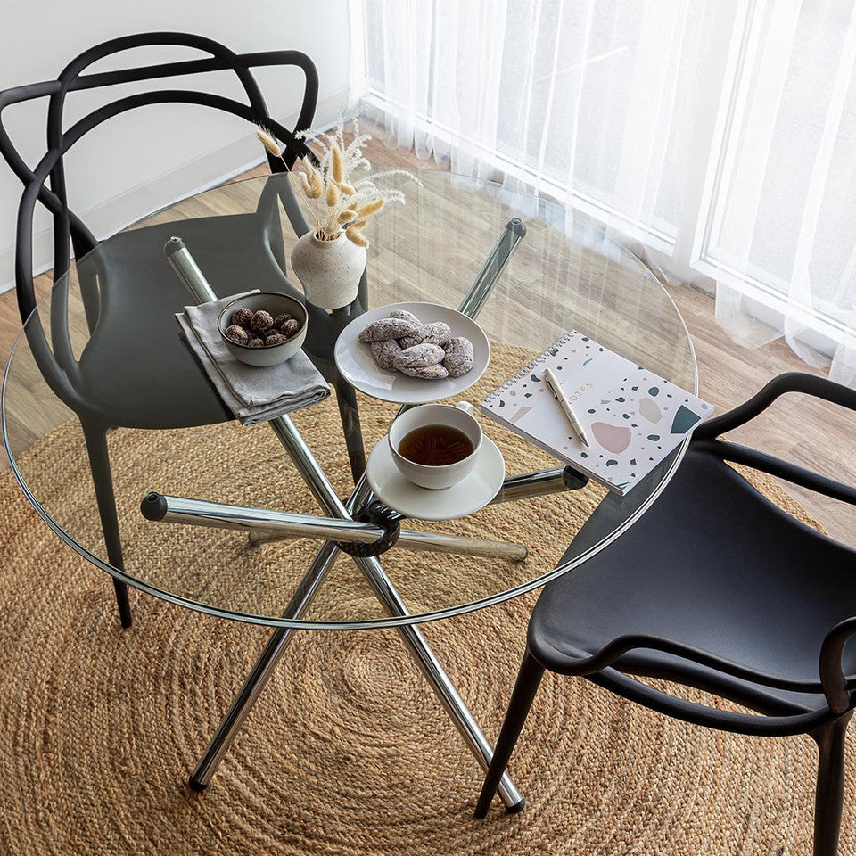 Edie Dining Table - Chrome
