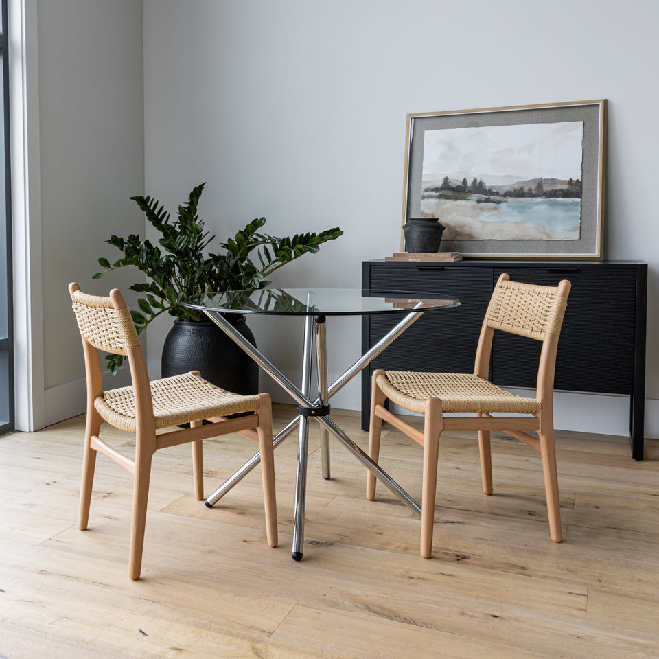 Edie Dining Table - Chrome