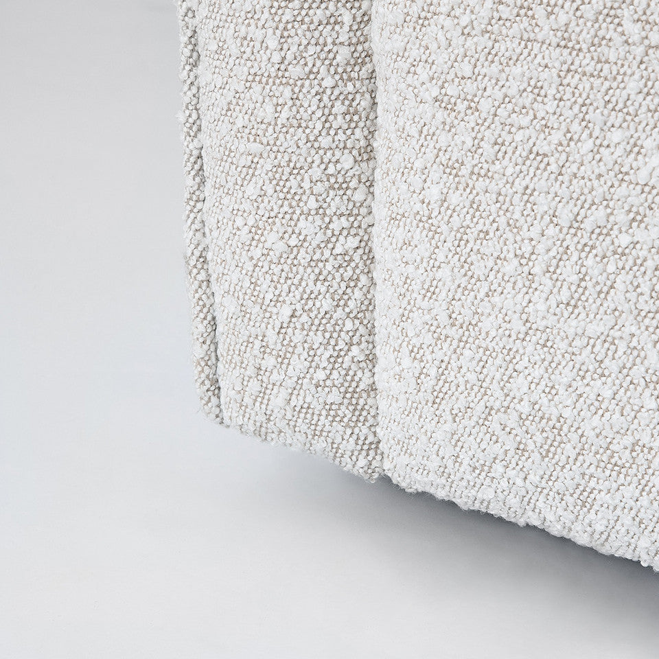 Evita Swivel Chair - Off-White Boucle