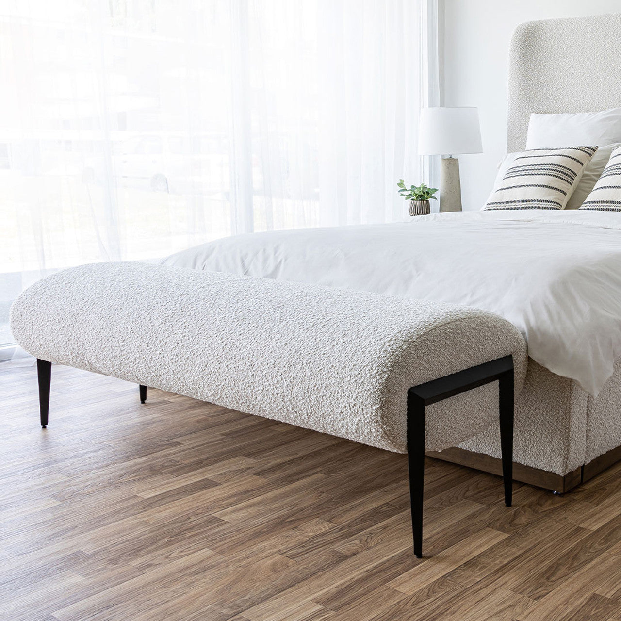 Fisher Bench - Off White Boucle