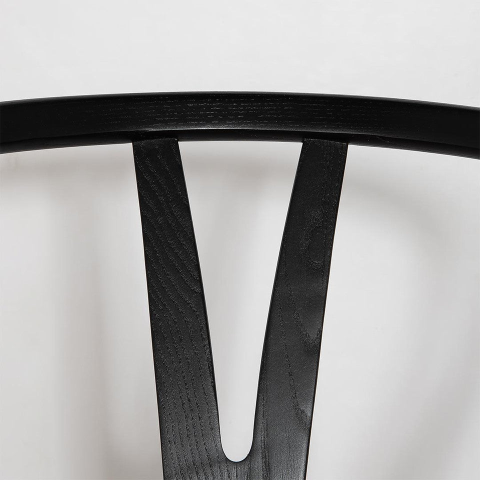 Frida Counter Stool - Black with Natural Seat