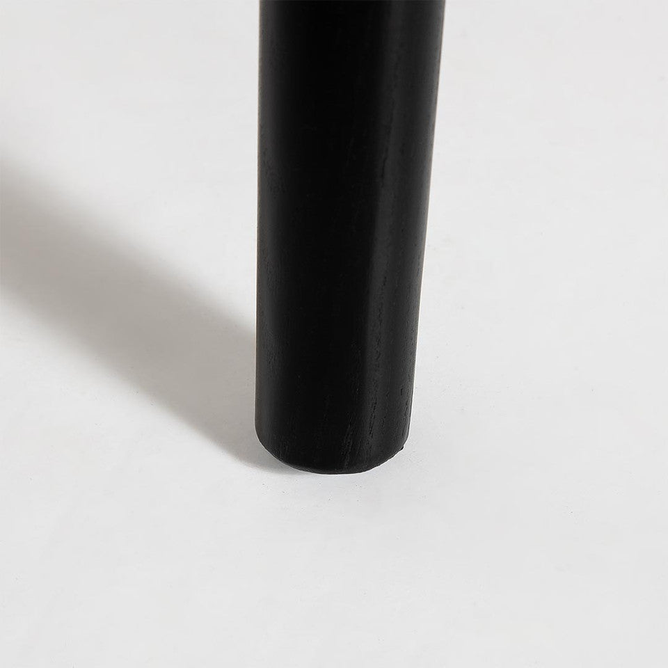 Frida Counter Stool - Black with Natural Seat