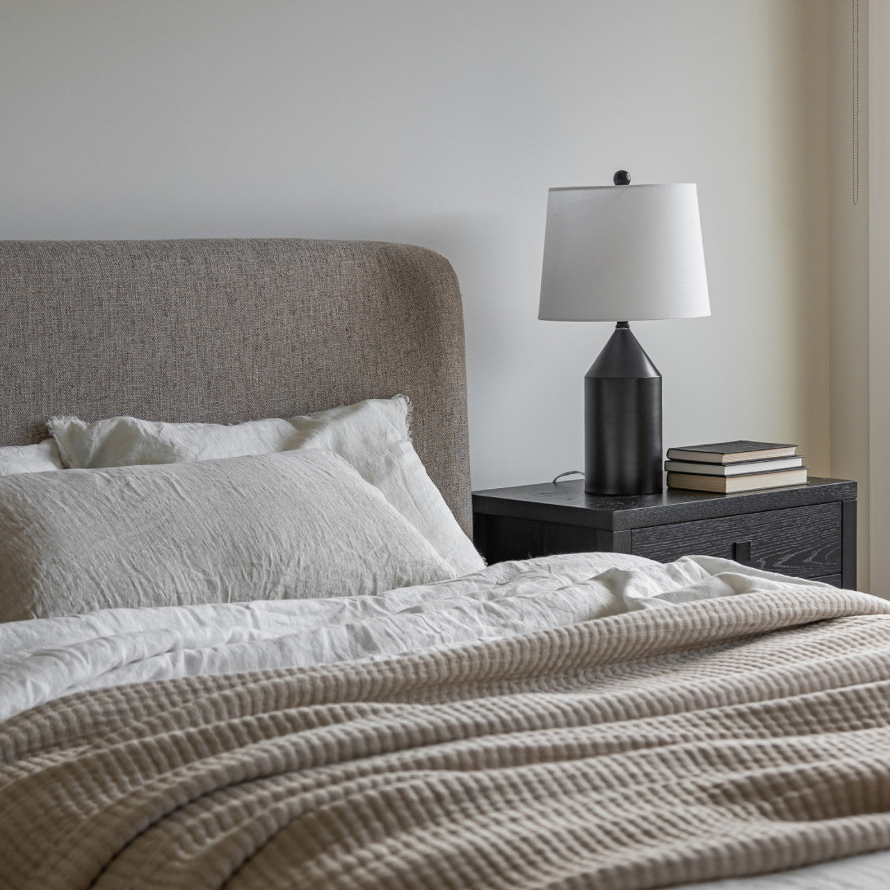 Faye King Bed Short - Perfect Taupe