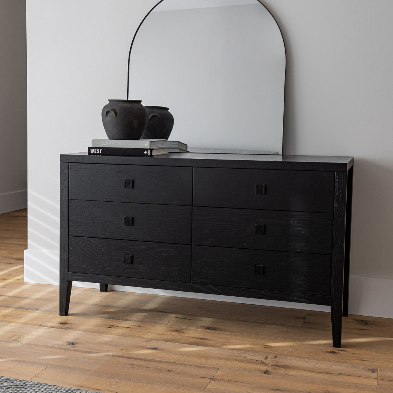 Hara 6 Drawer Dresser - Black
