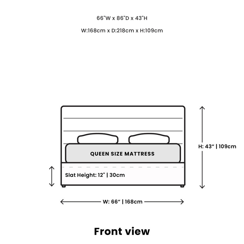 Justin Queen Storage Bed - Greige