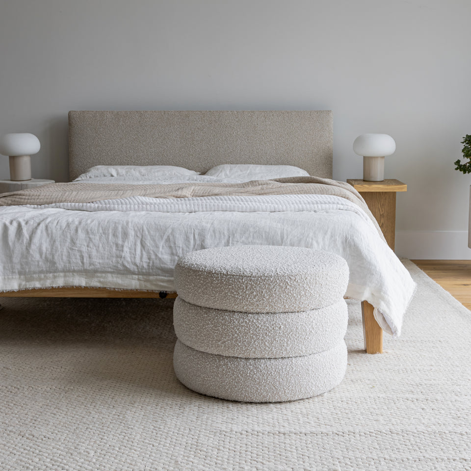 Fiel Ottoman - Off White Boucle - S