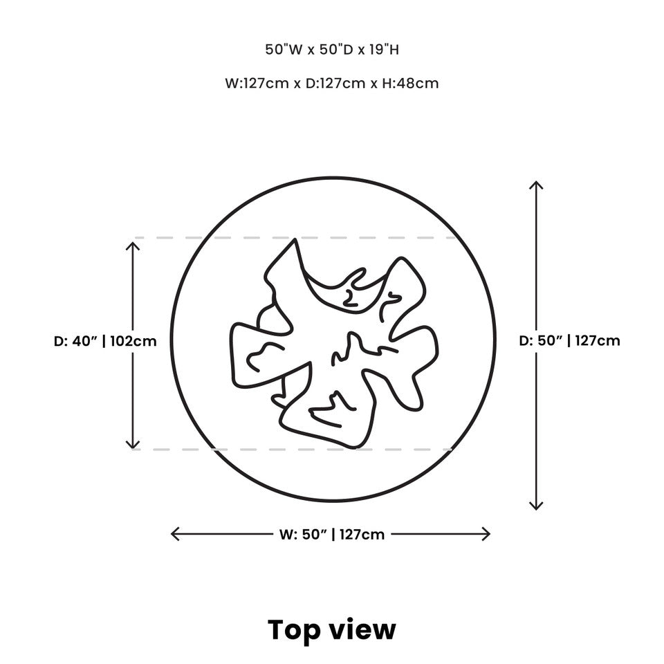 Natura Round Root Coffee Table - L