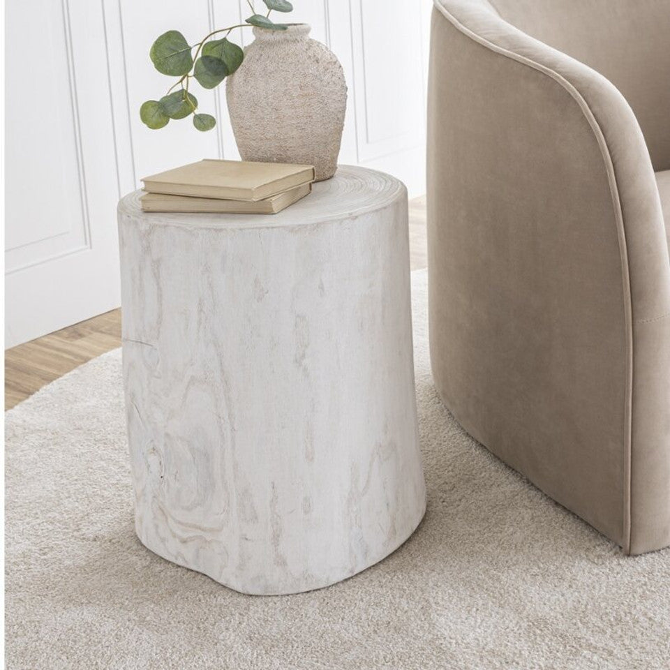 Nova Wide 18" Stump - Round - White