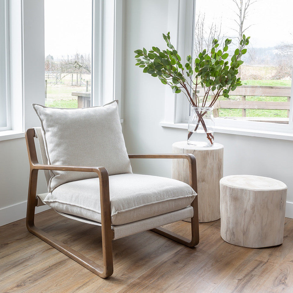 Nova Wide 21" Stump - Round - White