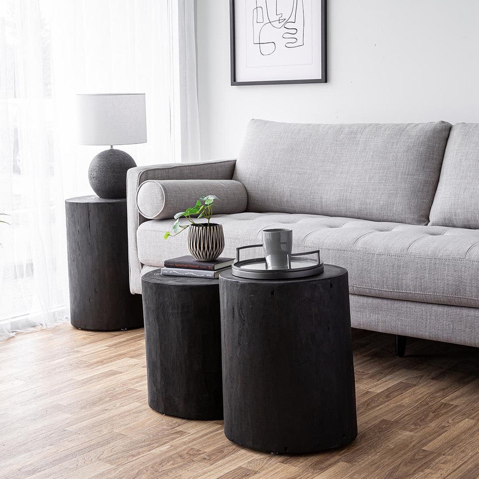 Nova Wide 16" Stump - Round - Black