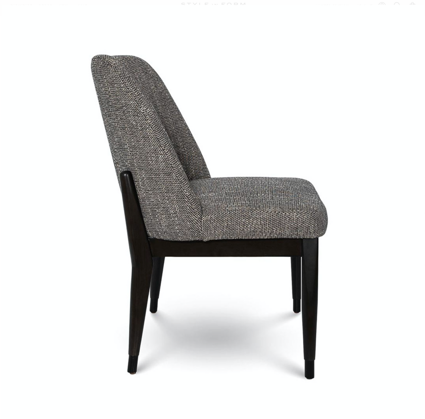 Fawcett Dining Chair - Dark Base - Pepper