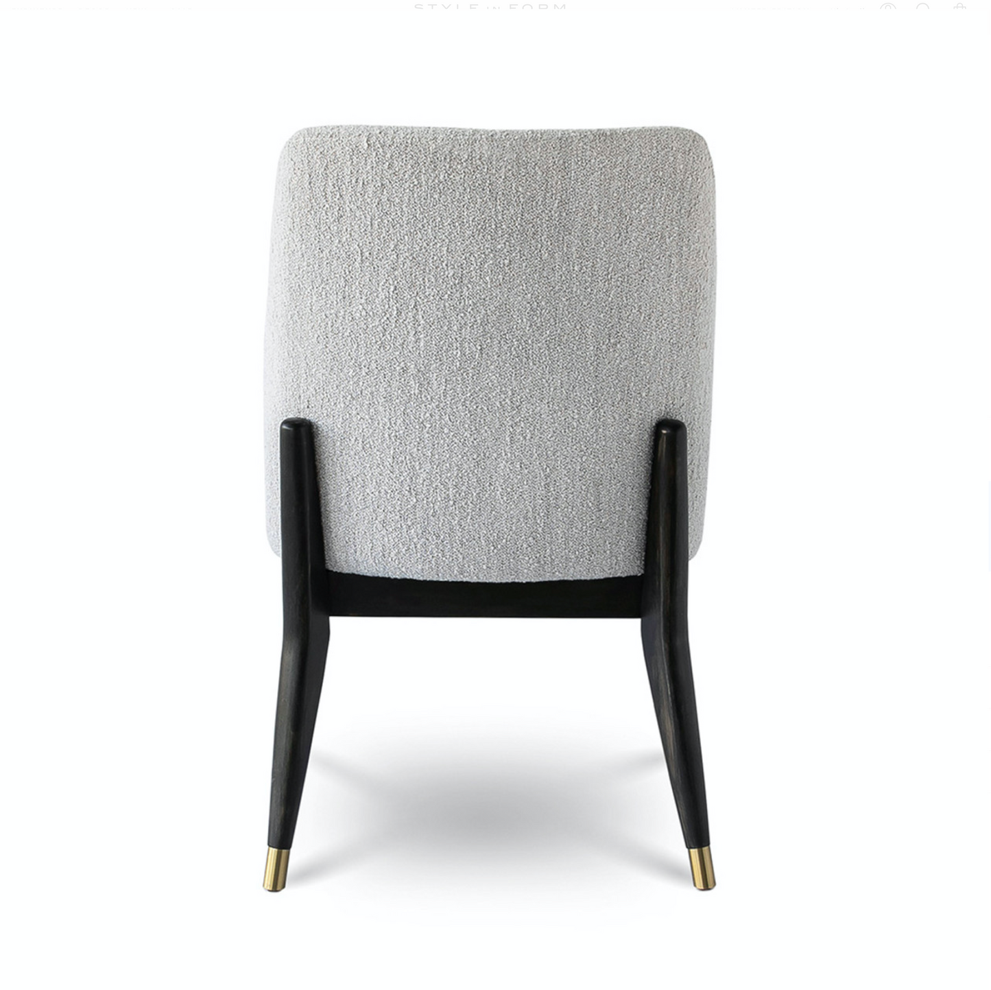 Fawcett Dining Chair - Dark Base - Taupe Boucle