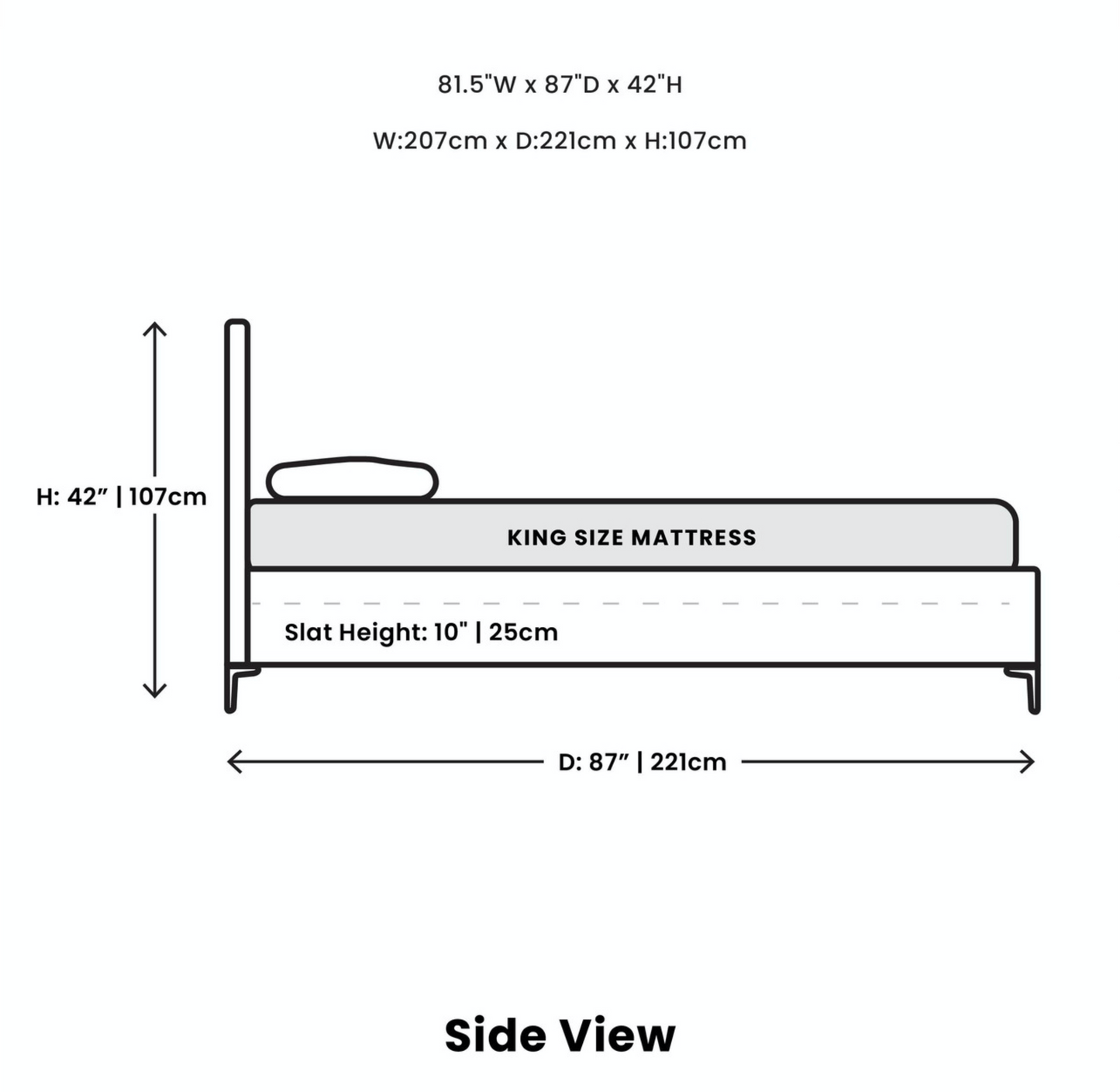 Hollis King Bed - Oat