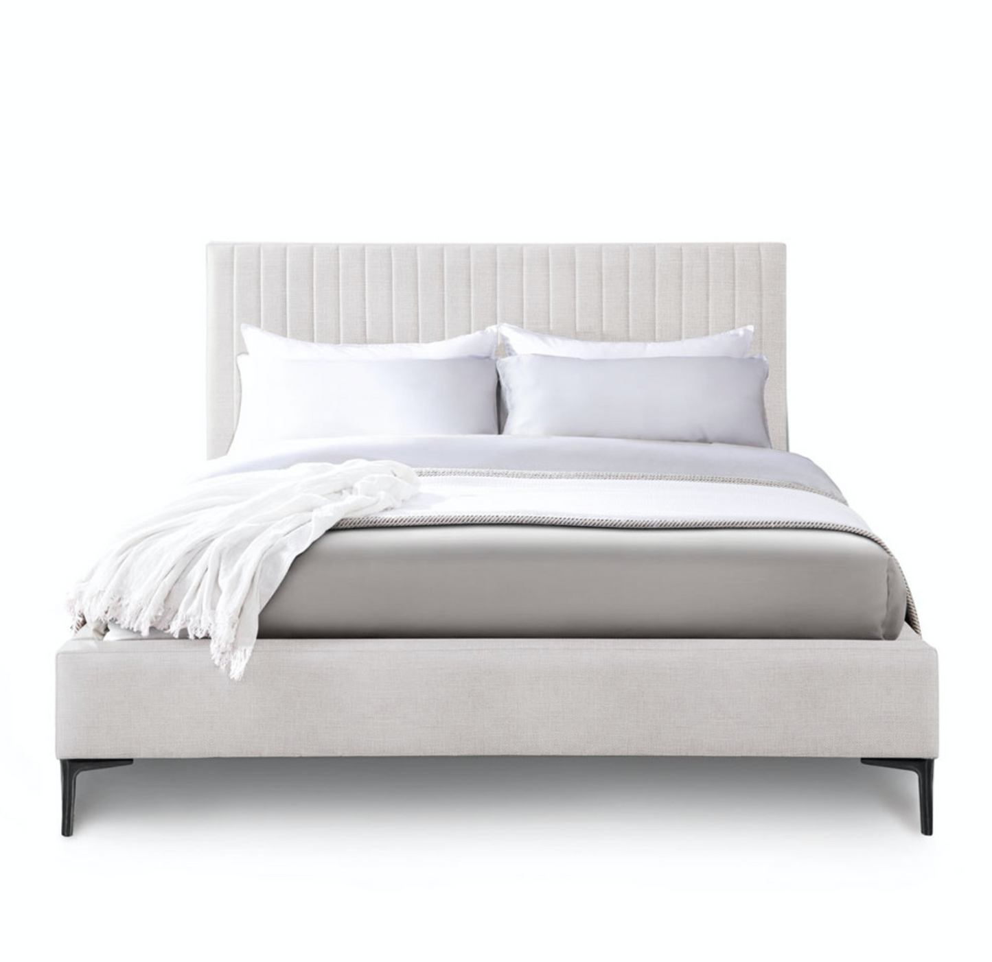 Hollis King Bed - Oat
