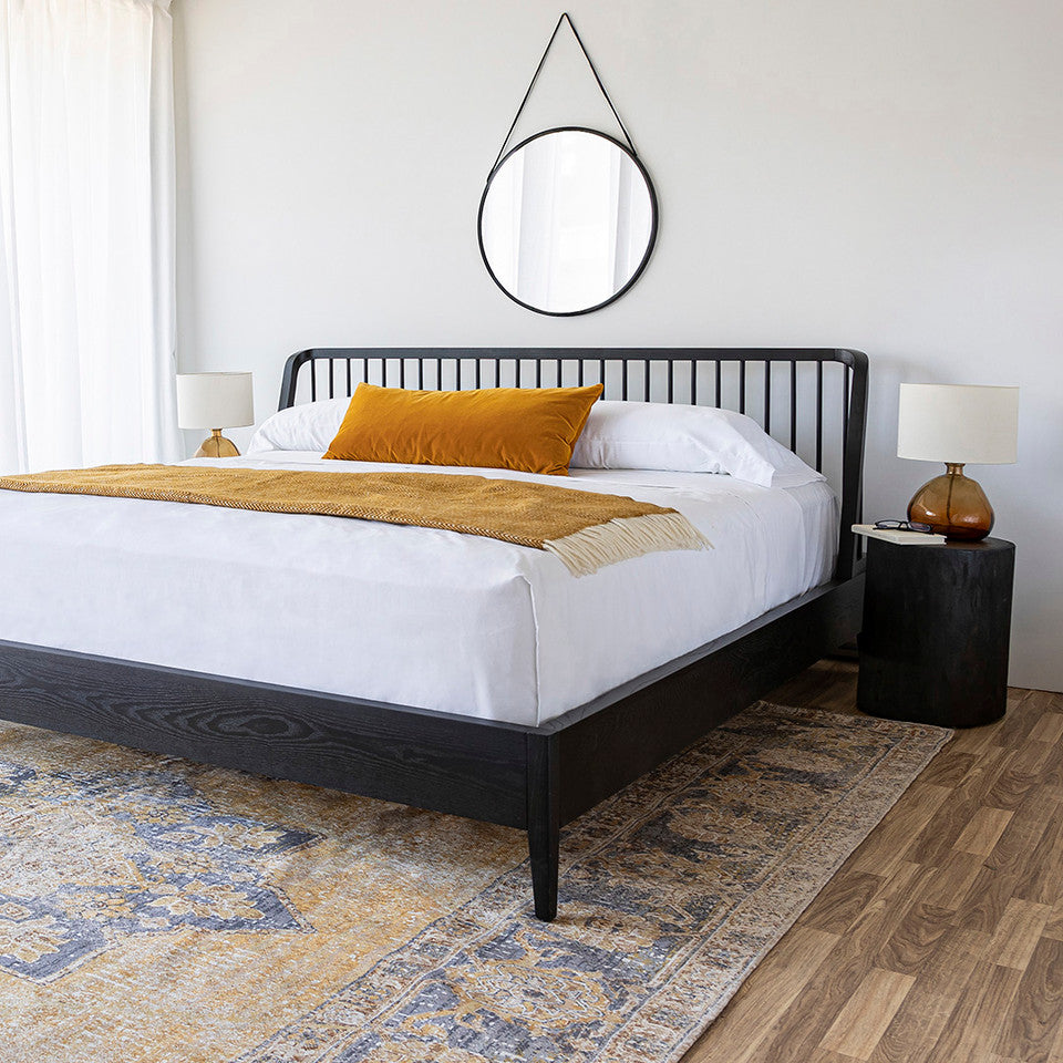 Irving Wood King Bed - Black