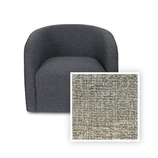Evita Swivel Chair - Woven Tan