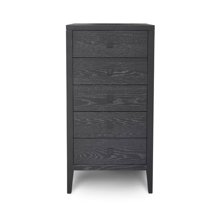 Hara 5 Drawer Tall Dresser - Black