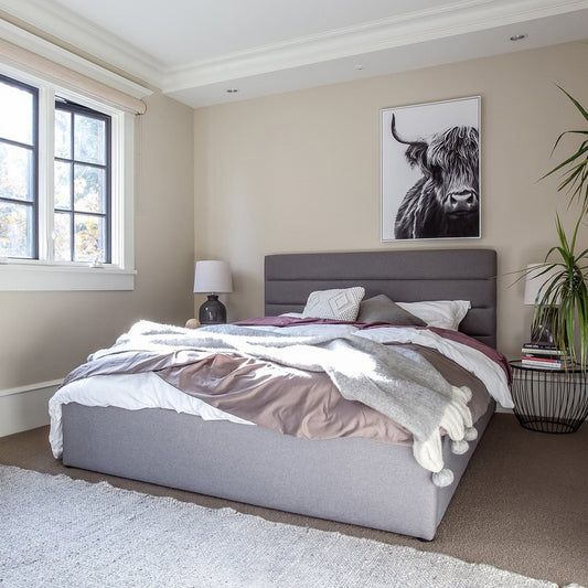 Justin Double Bed - Greige