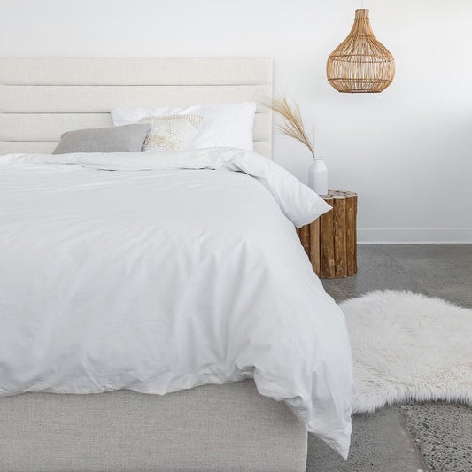 Justin King Bed Tall - Cream