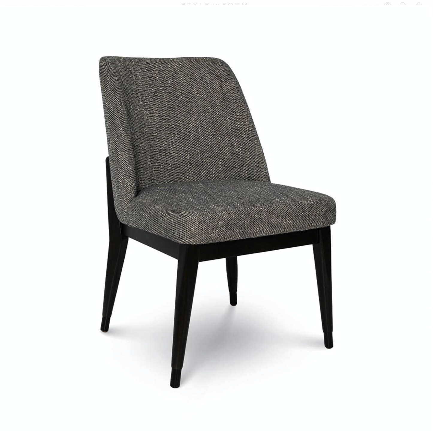 Fawcett Dining Chair - Dark Base - Pepper