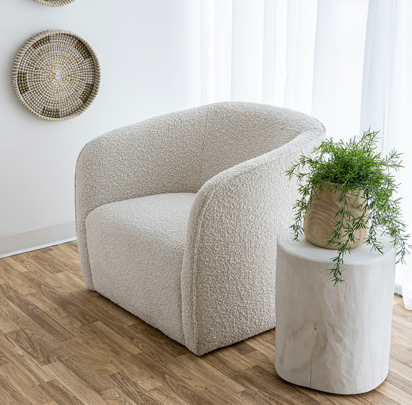 Evita Chair - Cream Boucle